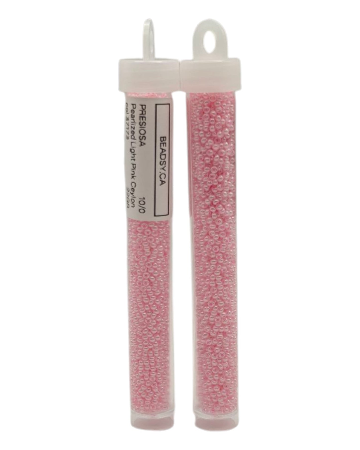 Preciosa Czech seed beads 10/0 Pearlized Light Pink Ceylon 37173 in tubes