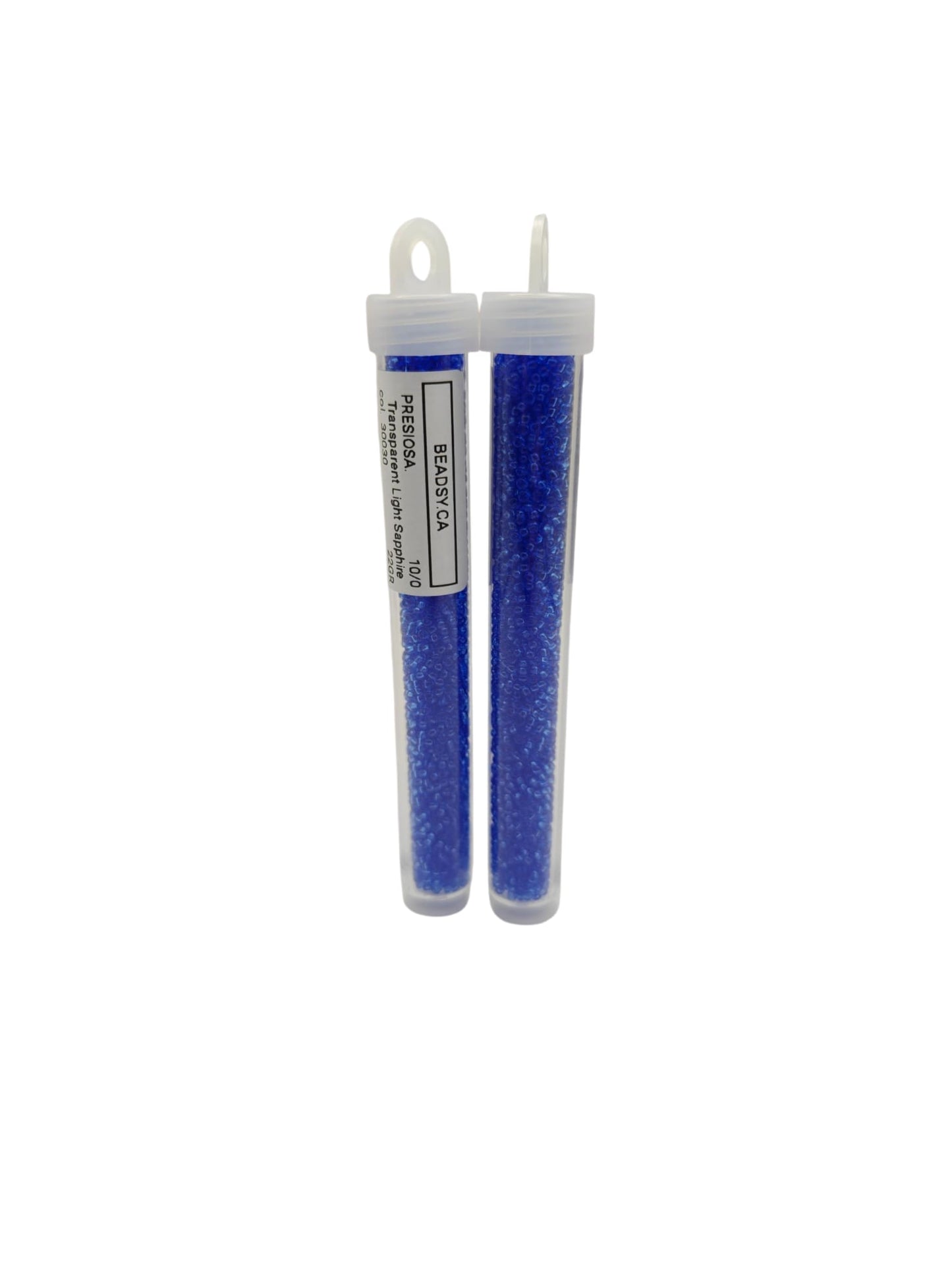 Preciosa Ornela seed bead tubes – Transparent Light Sapphire