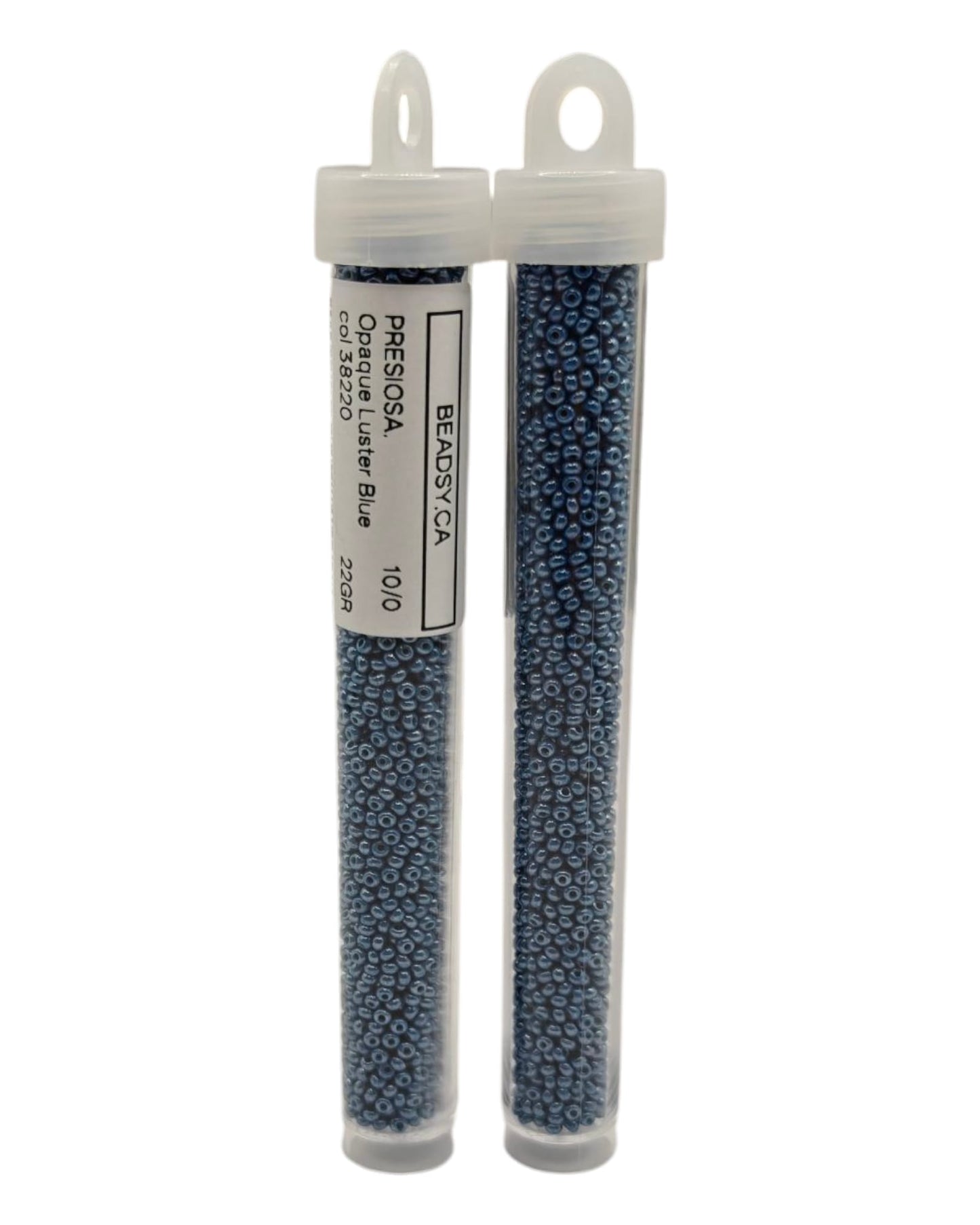 Tube of Preciosa Czech seed beads 10/0 Opaque Luster Blue 38220 - for jewelry and crafts