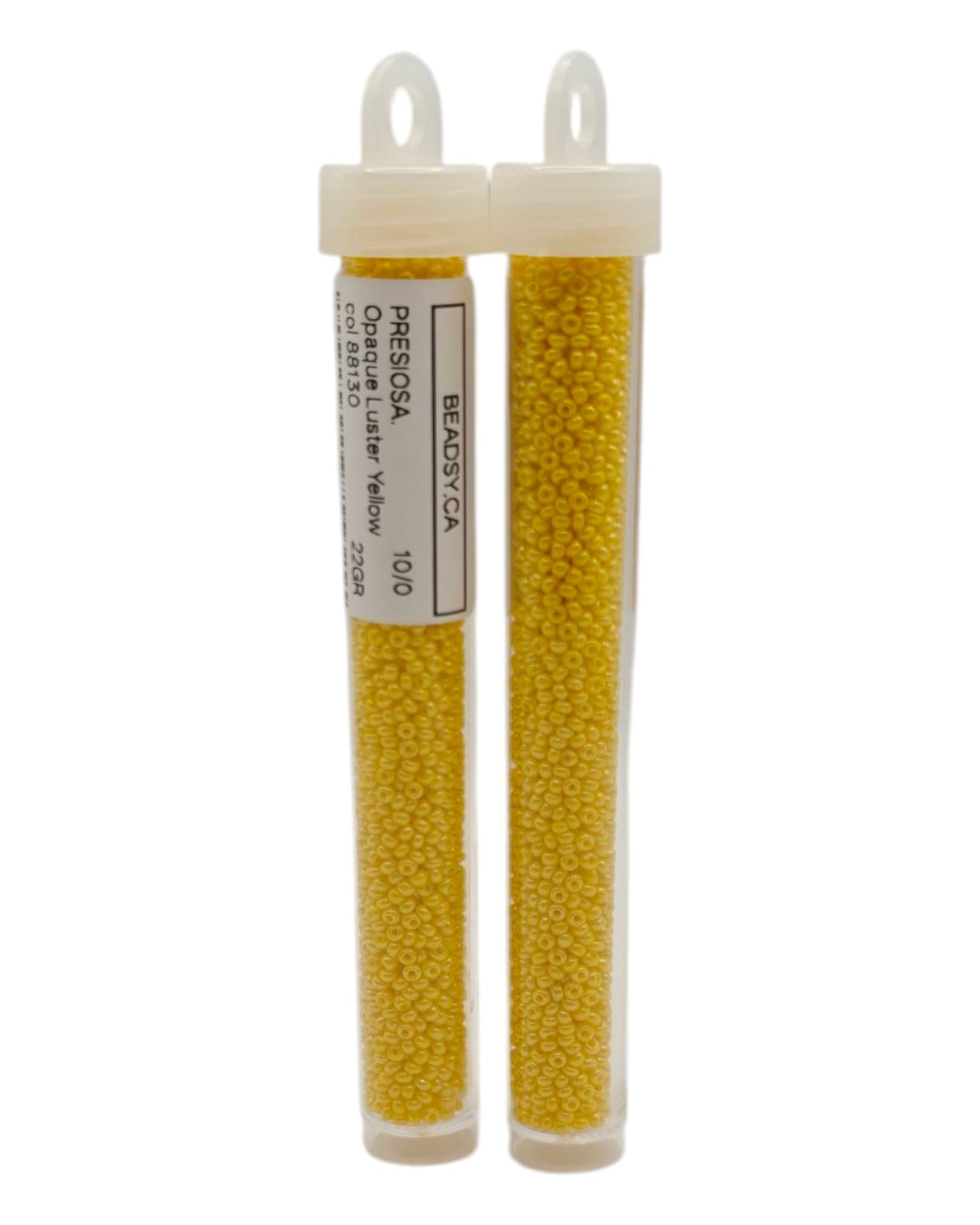 Tube of Preciosa Czech seed beads 10/0 Opaque Luster Yellow 88130 for jewelry making