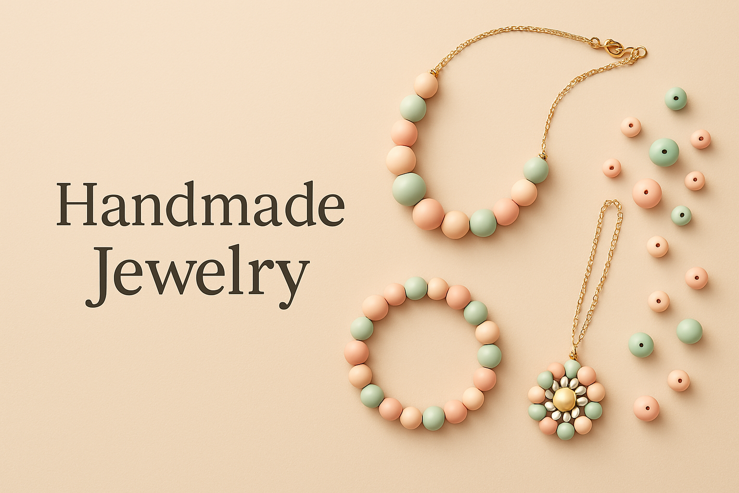 Category: handmade beaded jewelry made with Czech PRECIOSA seed beads—necklace, bracelet, and pendant on a light background.