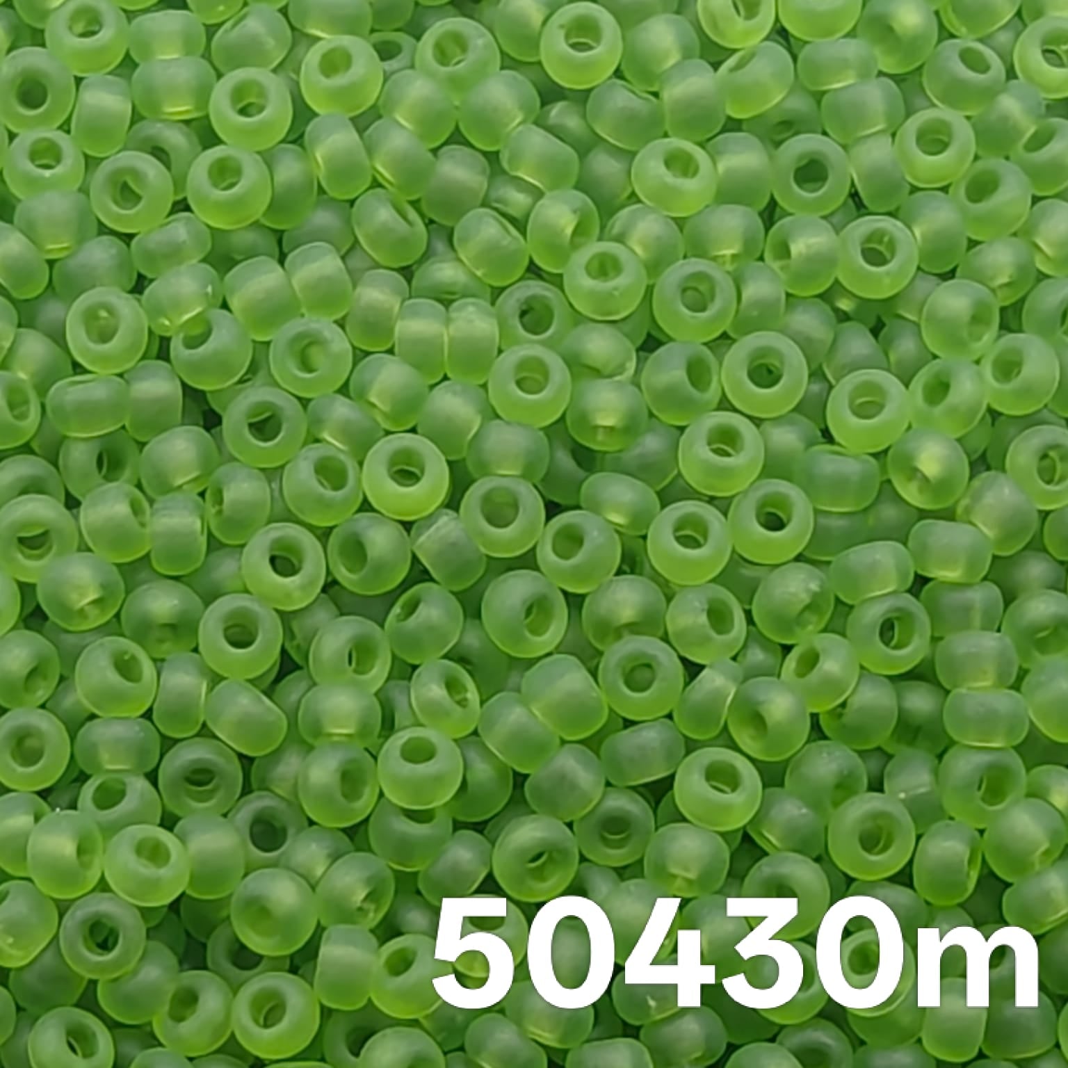 10/0 Preciosa Czech seed beads in Transparent Matt Chartreuse 50430m