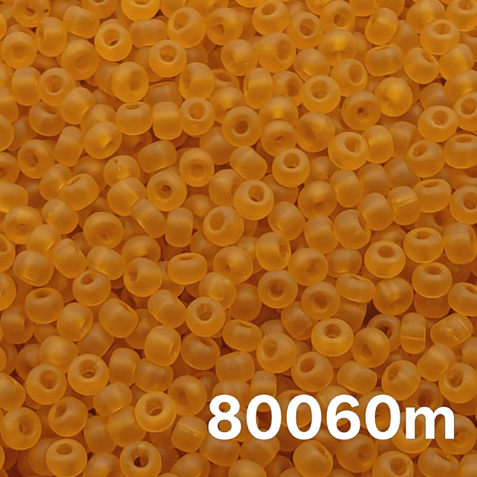10/0 Transparent Matte Light Orange Czech seed beads — Preciosa 80060m