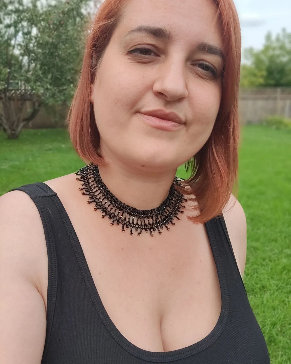 Black handmade necklace choker