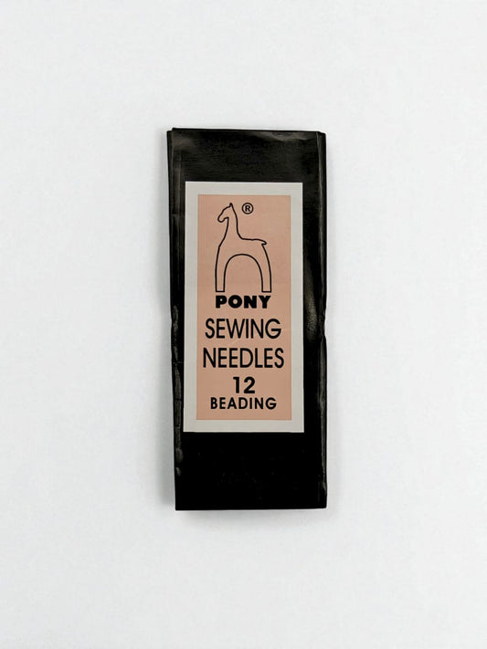 Close-up of Pony Sewing Needles Size 12 Beading pack for jewelry making