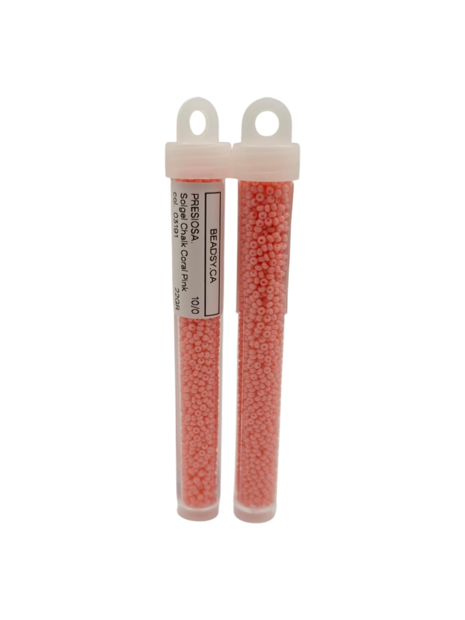 Coral pink Czech seed beads for jewelry making and bead weaving