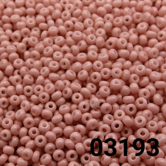 Czech Seed Beads, 10/0 – Solgel Dyed Chalk PInk