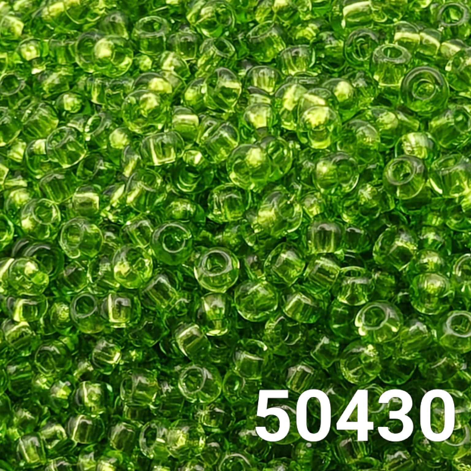 Preciosa Czech seed beads 10/0 Transparent Chartreuse 50430