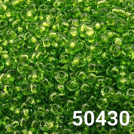 Preciosa Czech seed beads 10/0 Transparent Chartreuse 50430