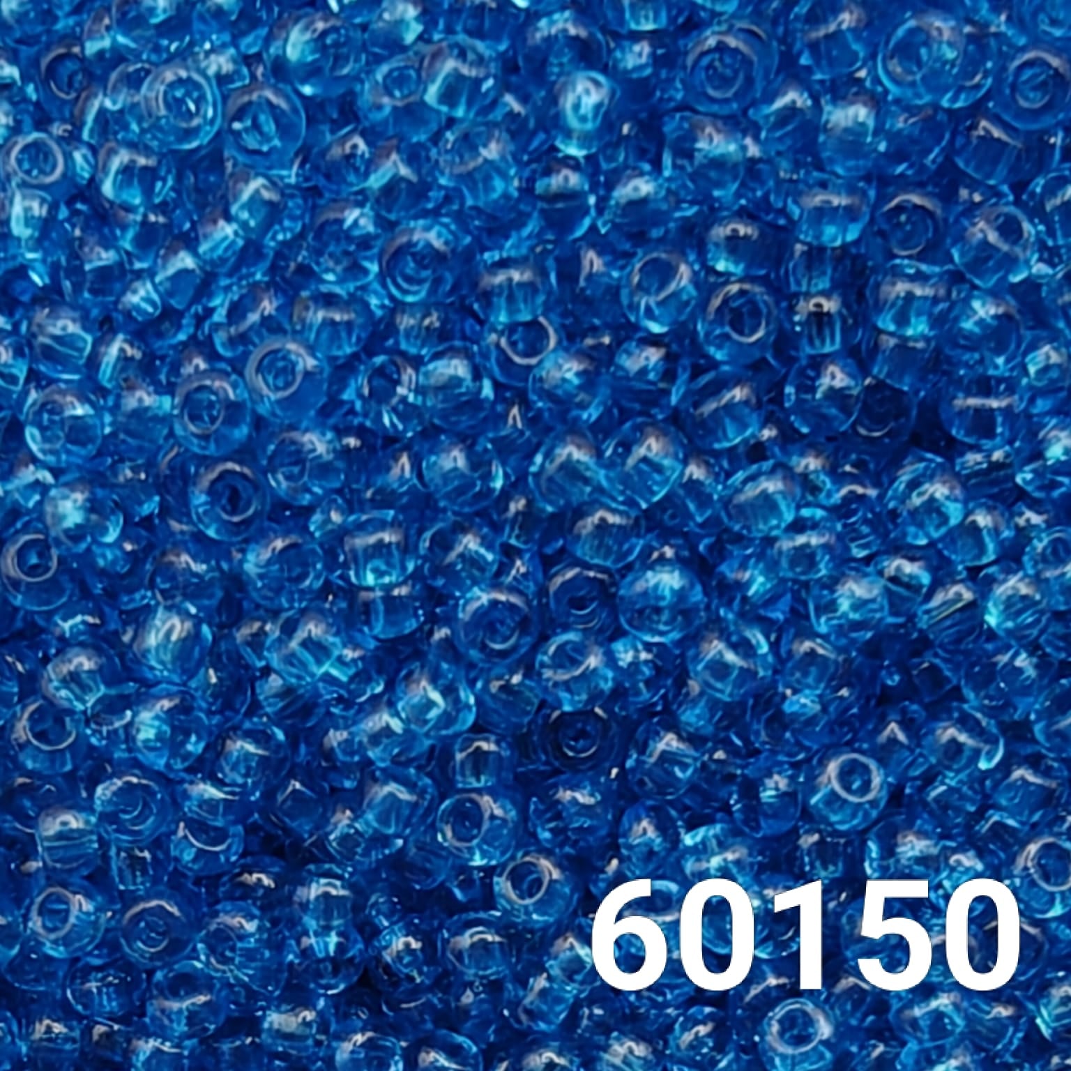 Preciosa Czech seed beads 10/0 Transparent Dark Aqua blue round glass beads