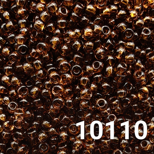 Brown Czech glass seed beads for jewelry, embroidery, and DIY crafts