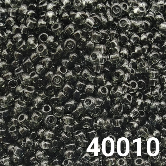 Close-up of Transparent Grey 10/0 Czech Seed Beads – Preciosa Ornela Glass Beads