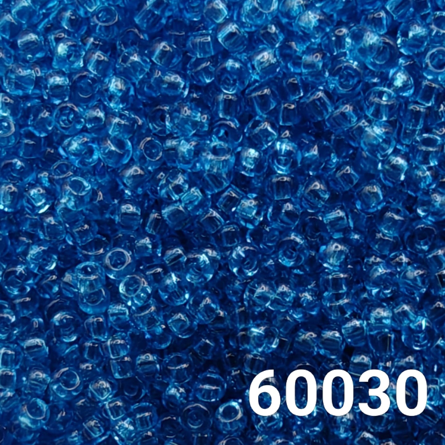 Preciosa Czech Seed Beads 10/0 Transparent Medium Aquamarine 60030 – round glass beads for jewelry making