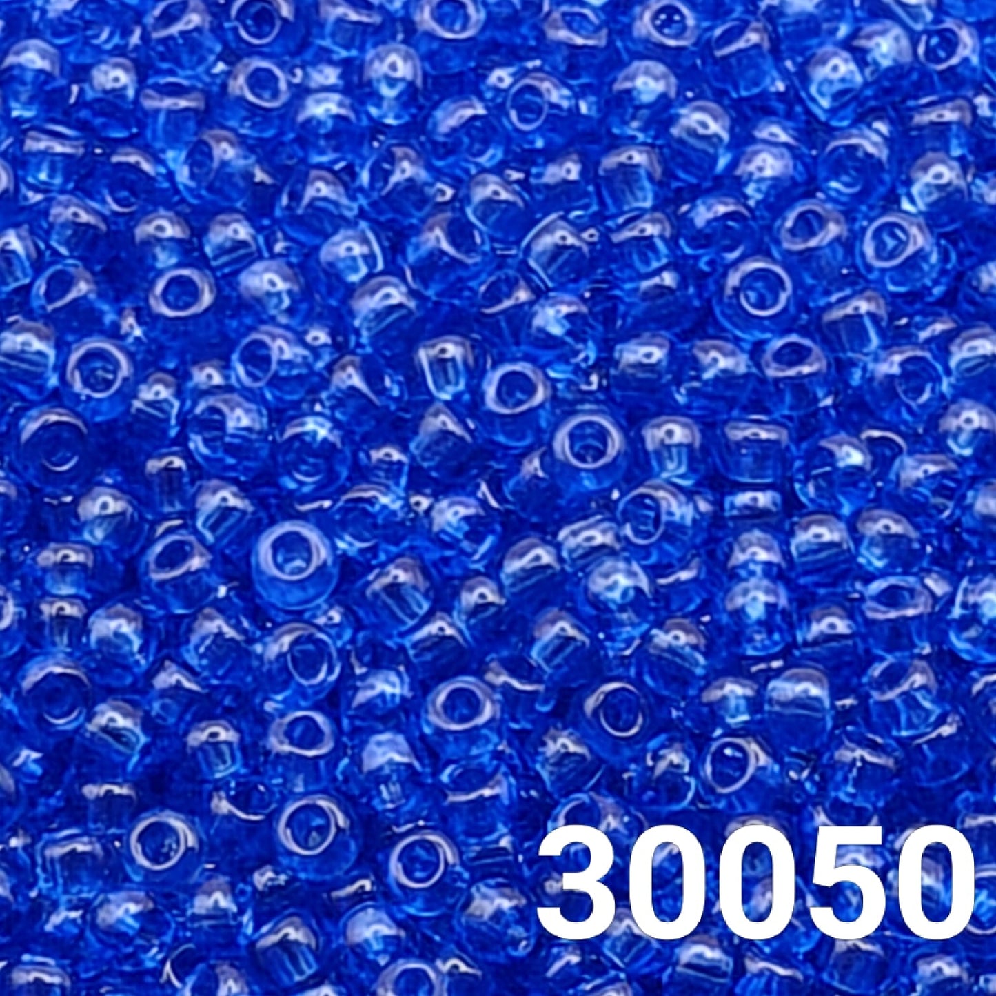 Preciosa seed beads 10/0 Transparent Medium Sapphire colour code 30050