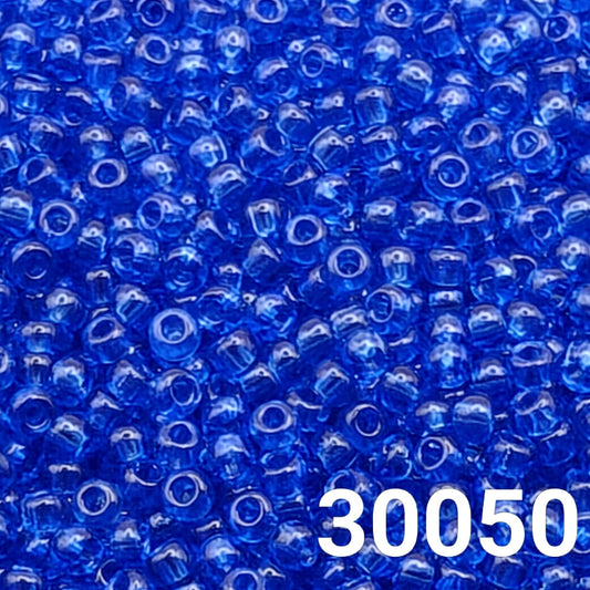 Preciosa seed beads 10/0 Transparent Medium Sapphire colour code 30050