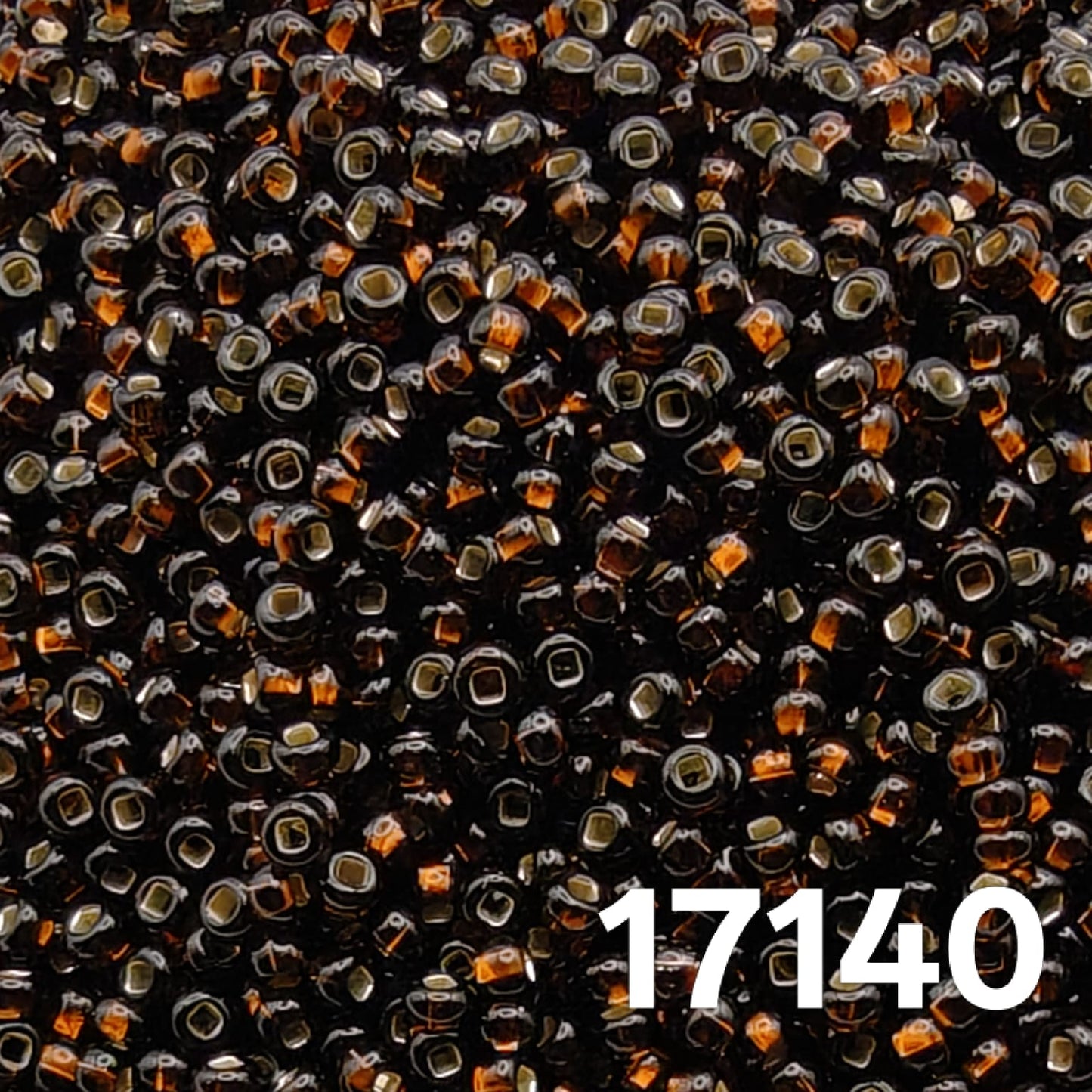 Czech seed beads dark smoke topaz brown square hole size 10/0