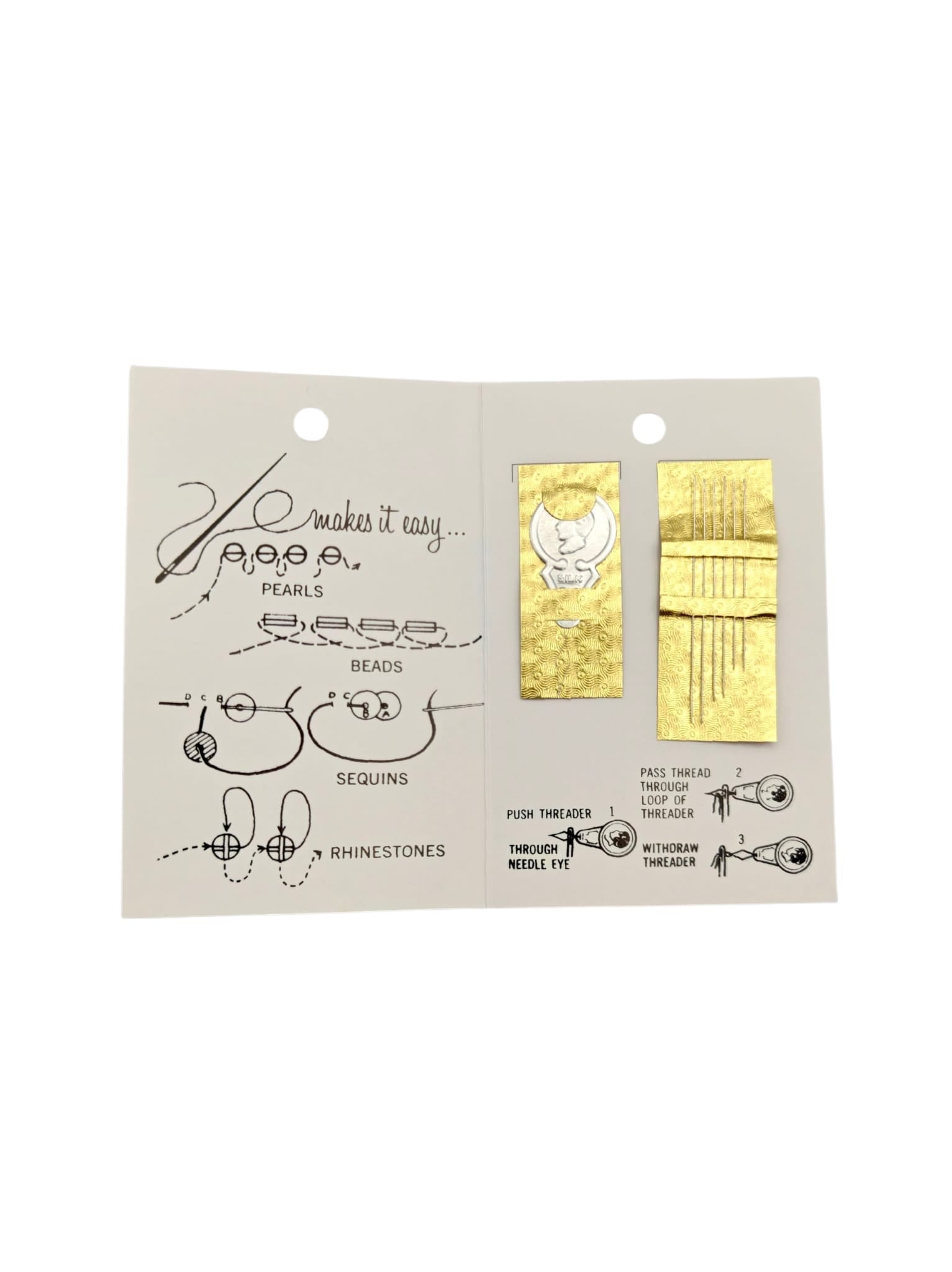 Miyuki extra fine beading needles with threader – perfect for all seed bead sizes