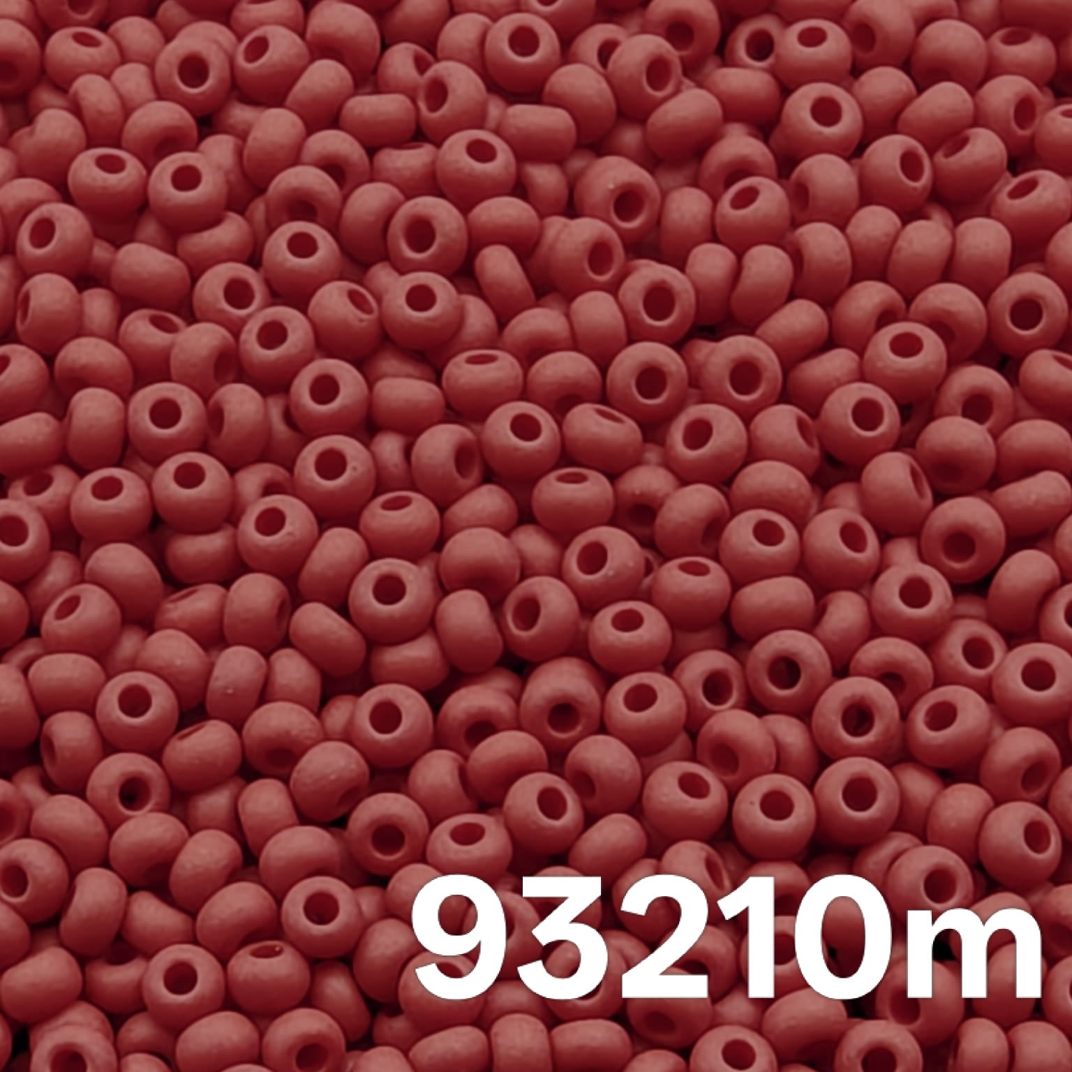 Preciosa 10/0 Czech seed beads, opaque dark red matte, code 93210