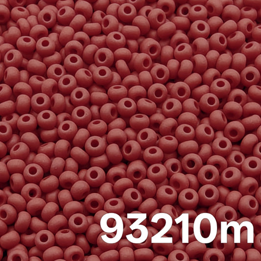Preciosa 10/0 Czech seed beads, opaque dark red matte, code 93210