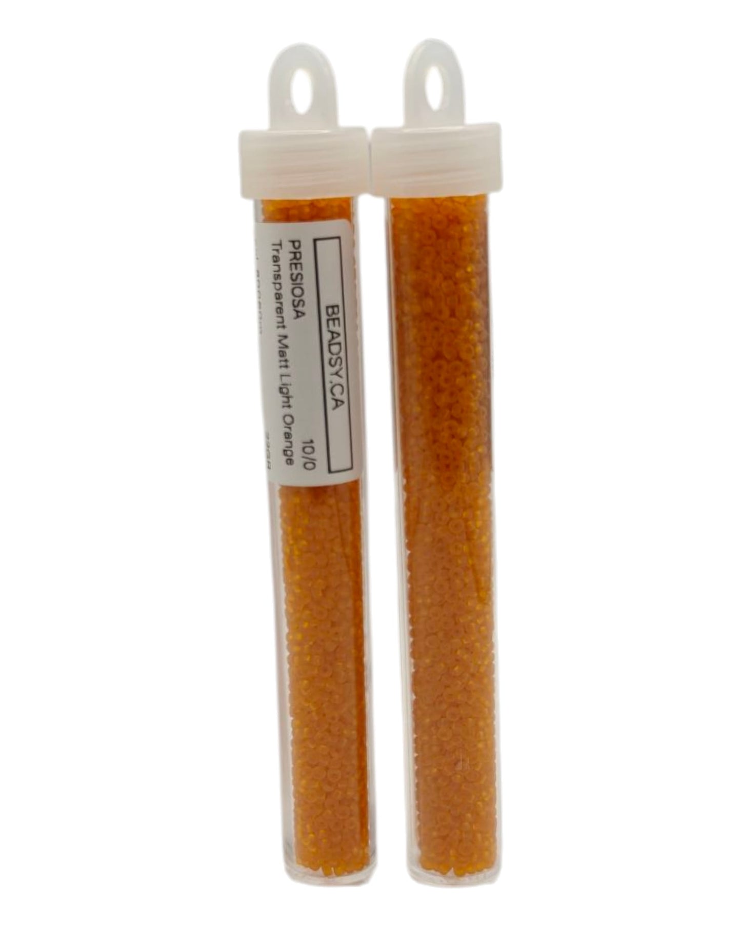 Preciosa 10/0 Matte Light Orange seed beads 80060m in tubes — Canada