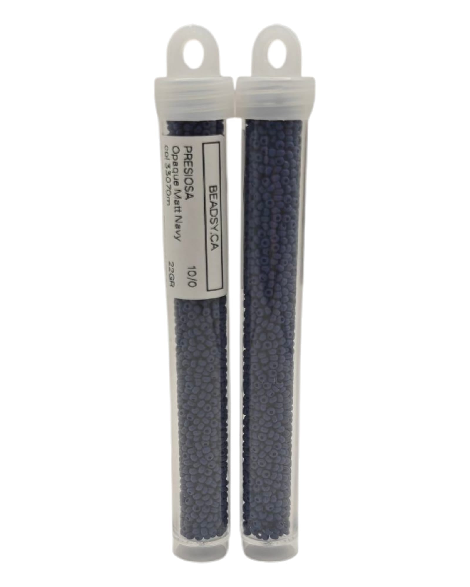 Preciosa 10/0 Opaque Matt Navy 33070m seed beads in tubes — Canada