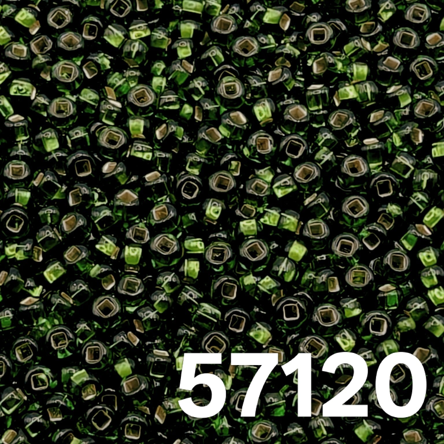 Preciosa 10/0 Silverlined Light Emerald 57120 — round Czech seed beads close-up