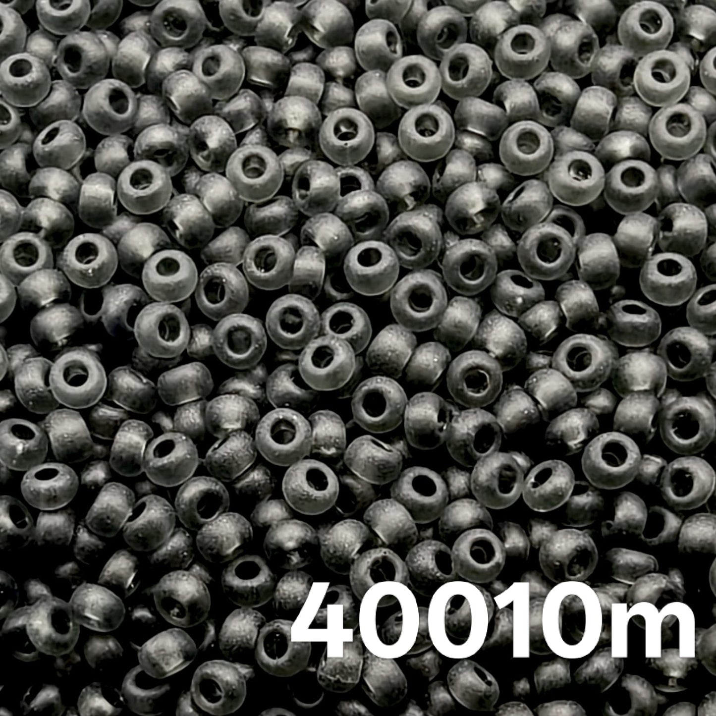 Preciosa 10/0 Transparent Matt Grey 40010m — frosted grey Czech seed beads