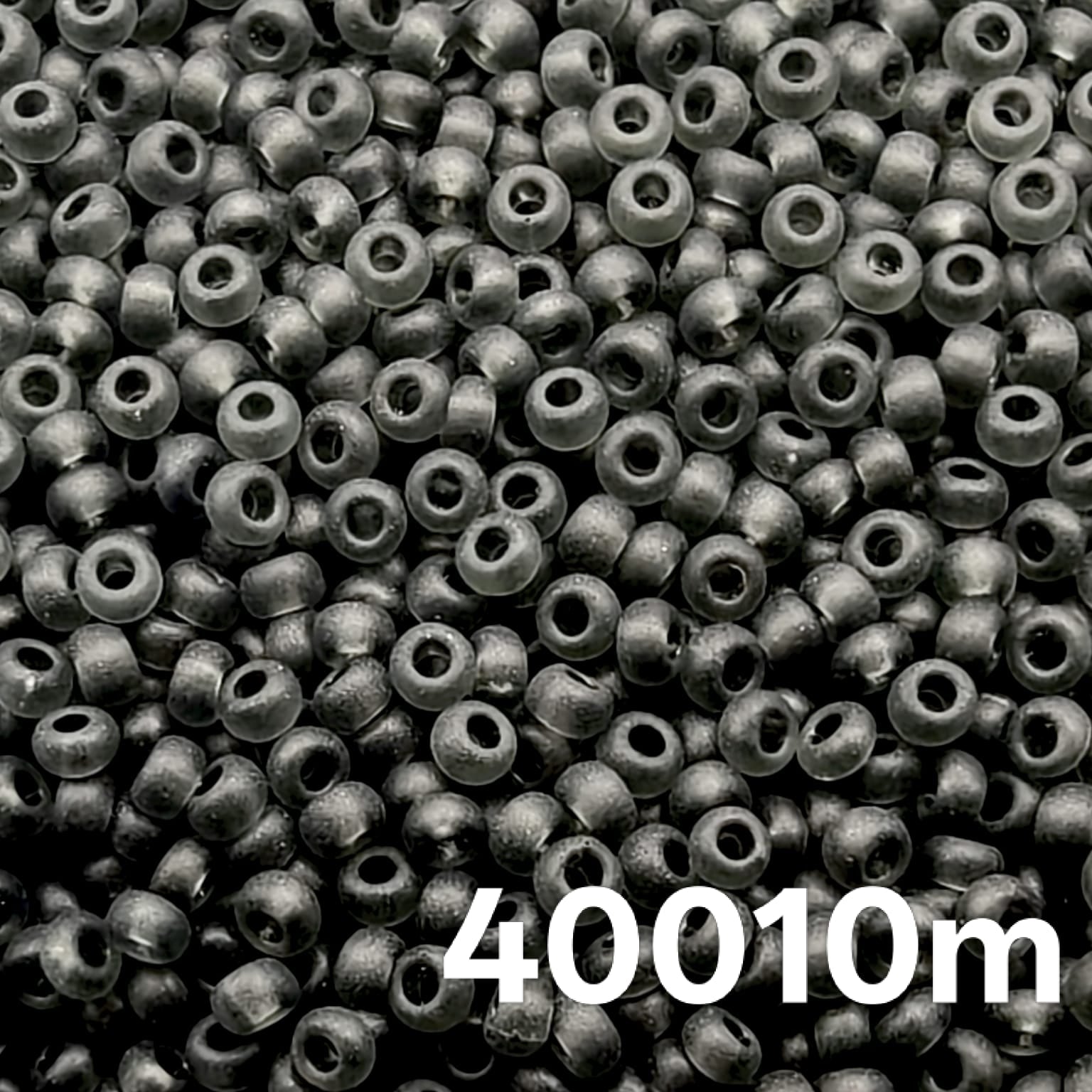 Preciosa 10/0 Transparent Matt Grey 40010m — frosted grey Czech seed beads