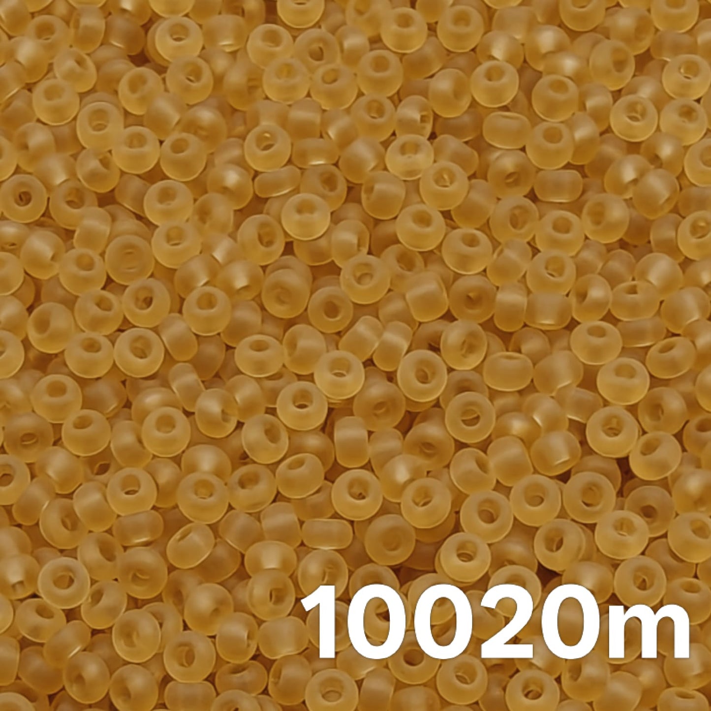 Preciosa 10/0 Transparent Matt Light Topaz 10020m seed beads