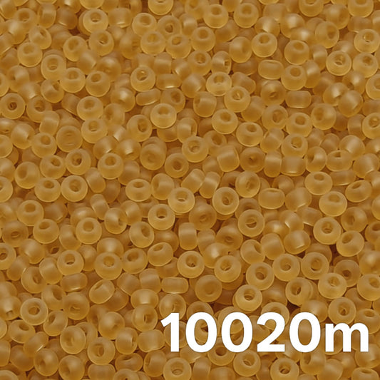 Preciosa 10/0 Transparent Matt Light Topaz 10020m seed beads