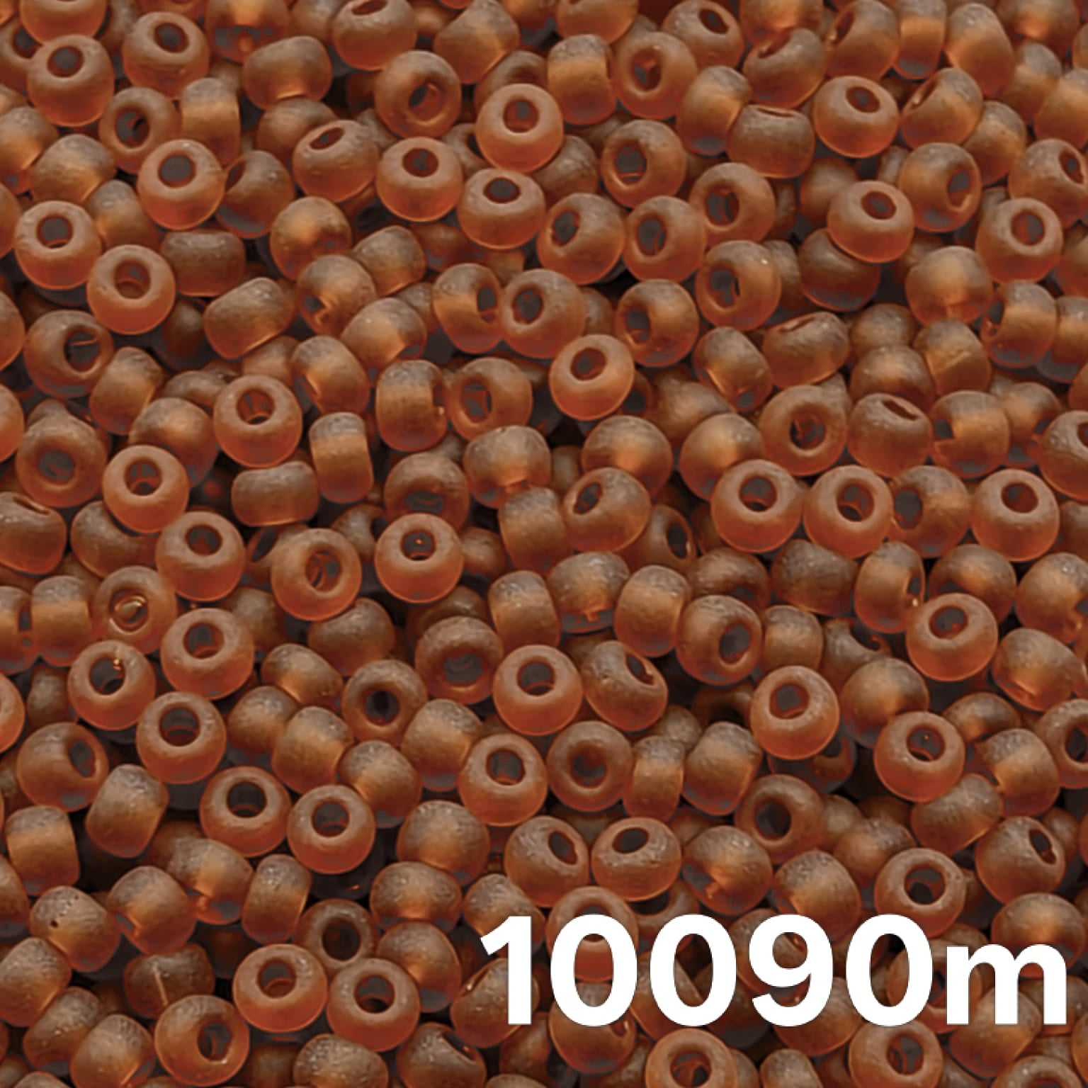 Preciosa 10/0 Transparent Matt Medium Topaz seed beads (10090m)