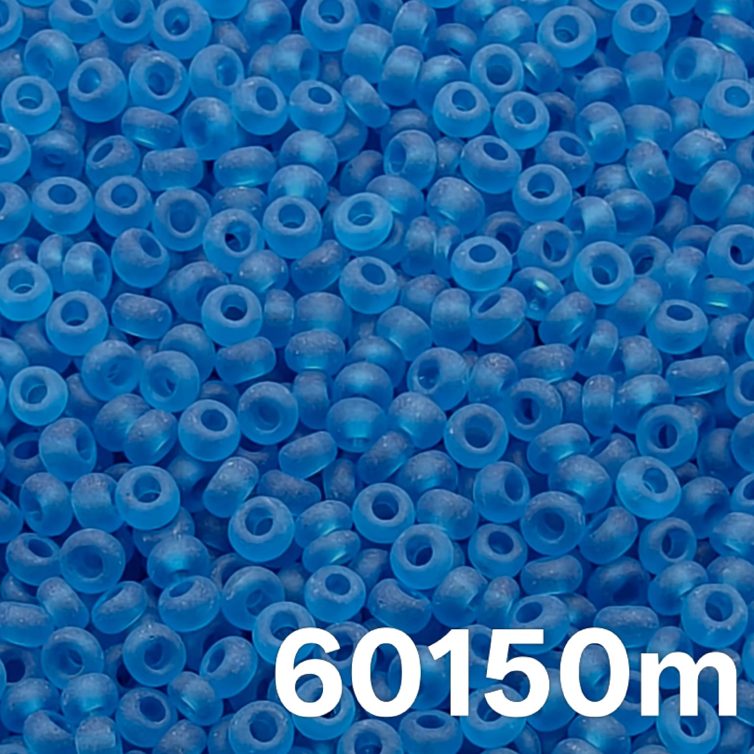 Preciosa 10/0 Transparent Matte Dark Aqua seed beads 60150m close-up
