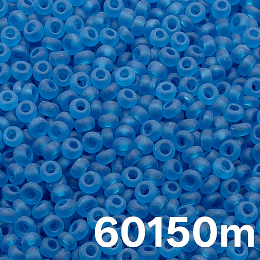 Preciosa 10/0 Transparent Matte Dark Aqua seed beads 60150m close-up
