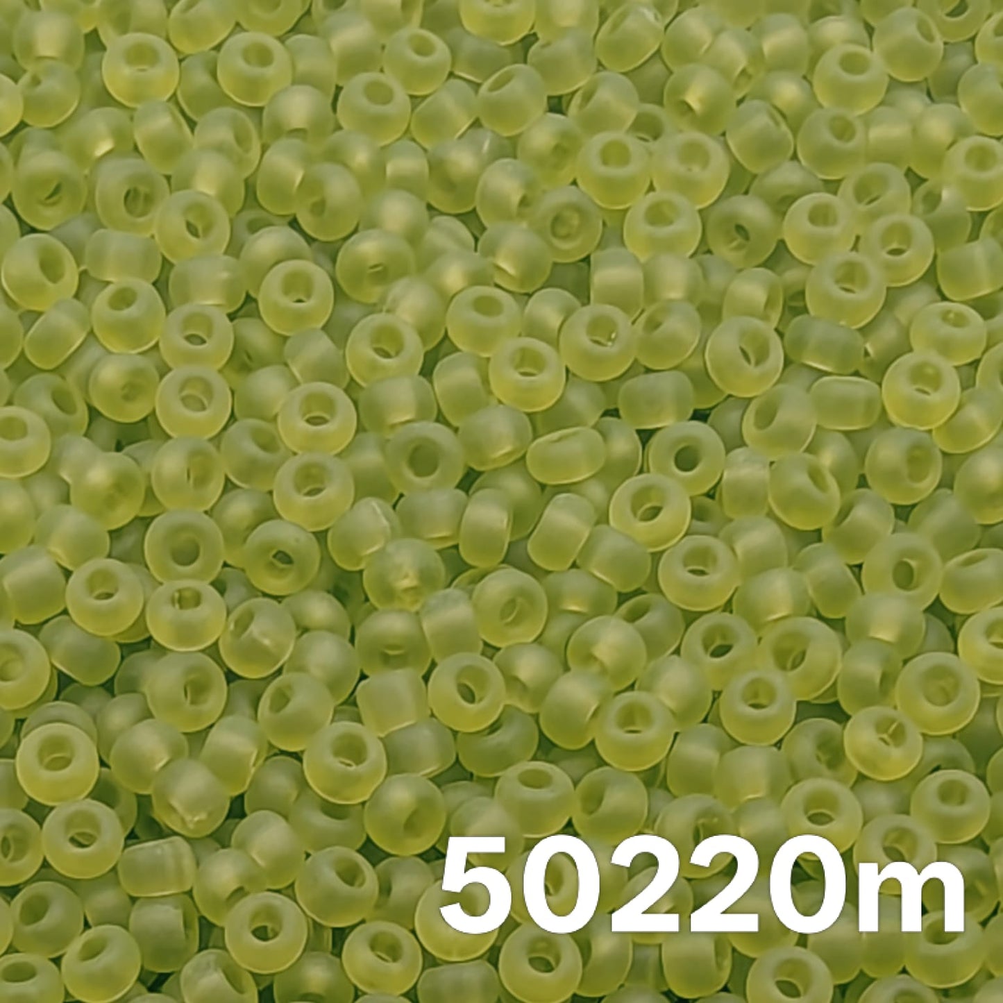 Preciosa 10/0 Transparent Matte Light Green seed beads 50220m