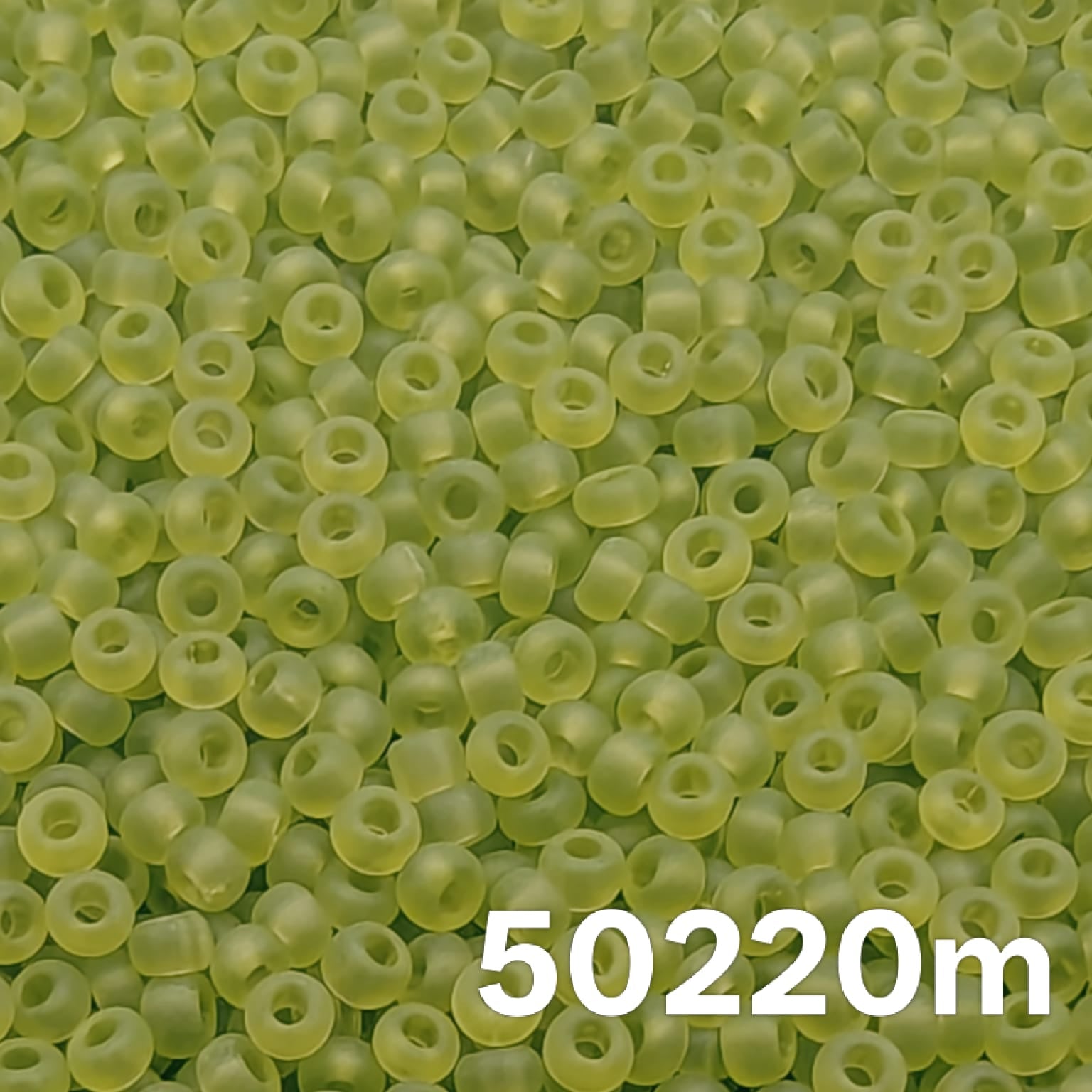 Preciosa 10/0 Transparent Matte Light Green seed beads 50220m