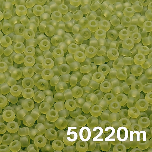 Preciosa 10/0 Transparent Matte Light Green seed beads 50220m