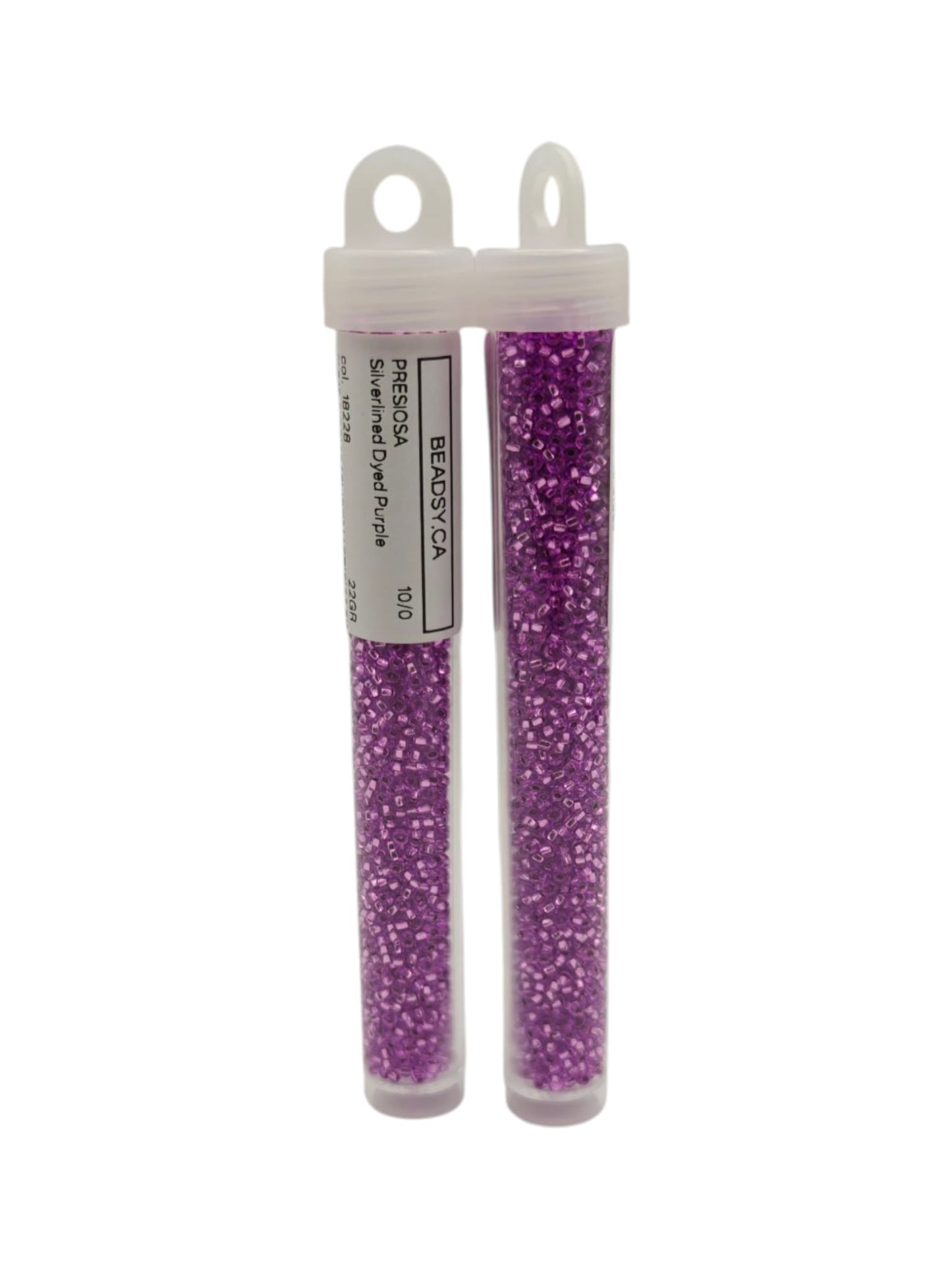 Czech Seed Beads, 10/0 – Silverlined Dyed Purple