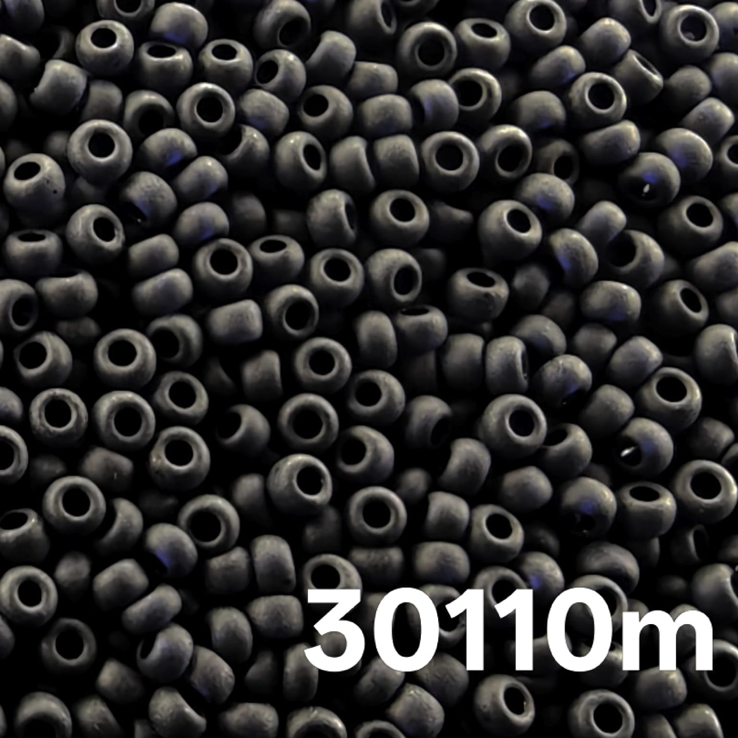 Preciosa 10/0 seed beads Transparent Matte Dark Blue 30110m