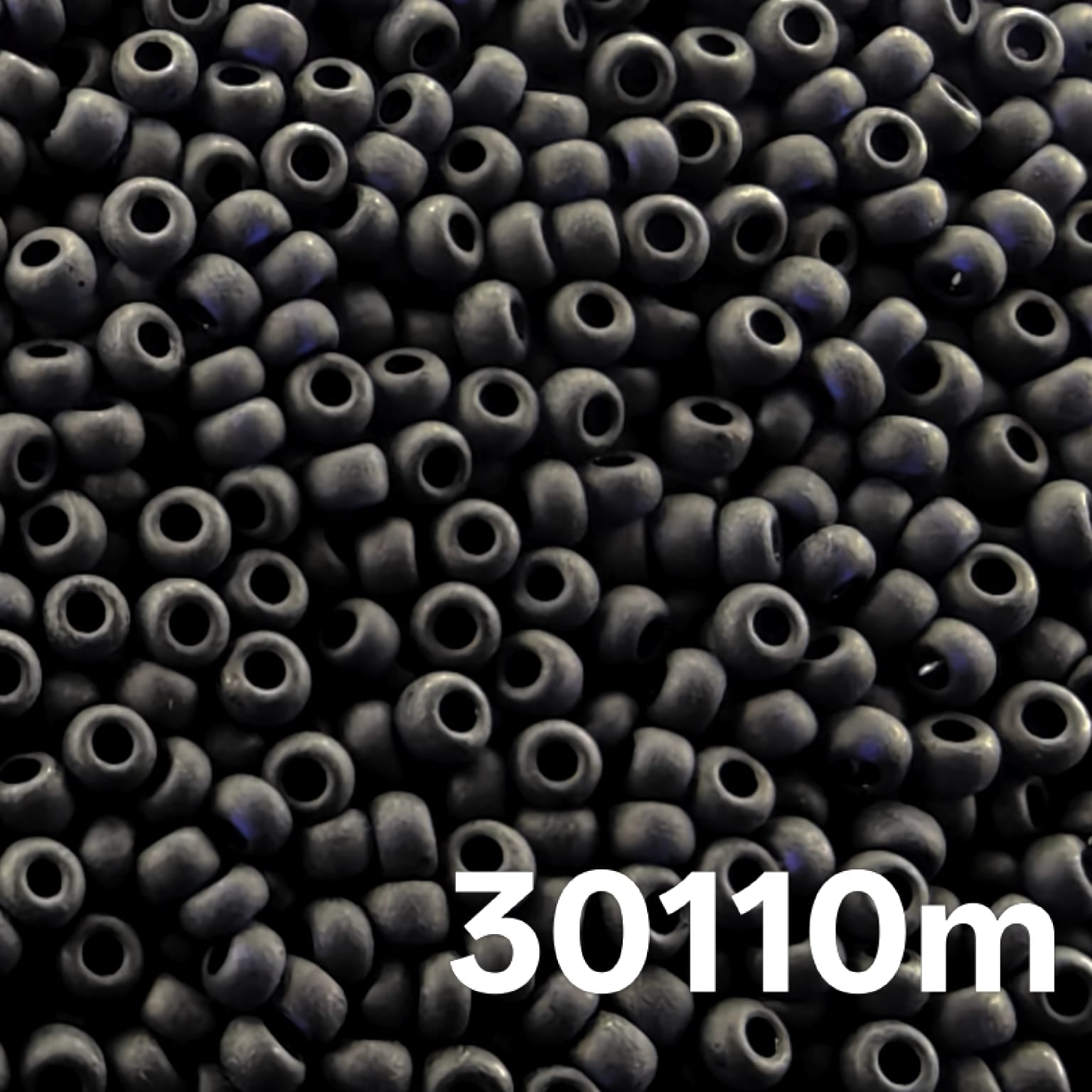 Preciosa 10/0 seed beads Transparent Matte Dark Blue 30110m