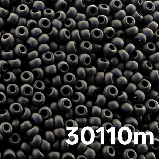 Preciosa 10/0 seed beads Transparent Matte Dark Blue 30110m