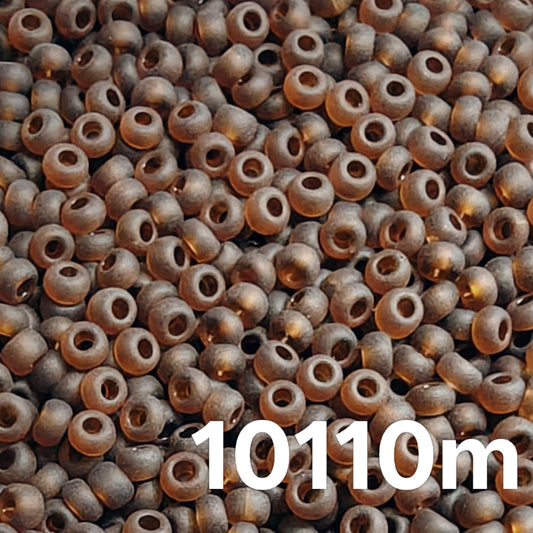 Preciosa 10/0 seed beads, transparent matte Dark Topaz (10110m)