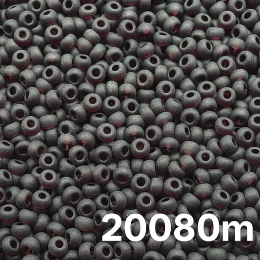 Preciosa 10/0 transparent matte dark amethyst seed beads 20080m
