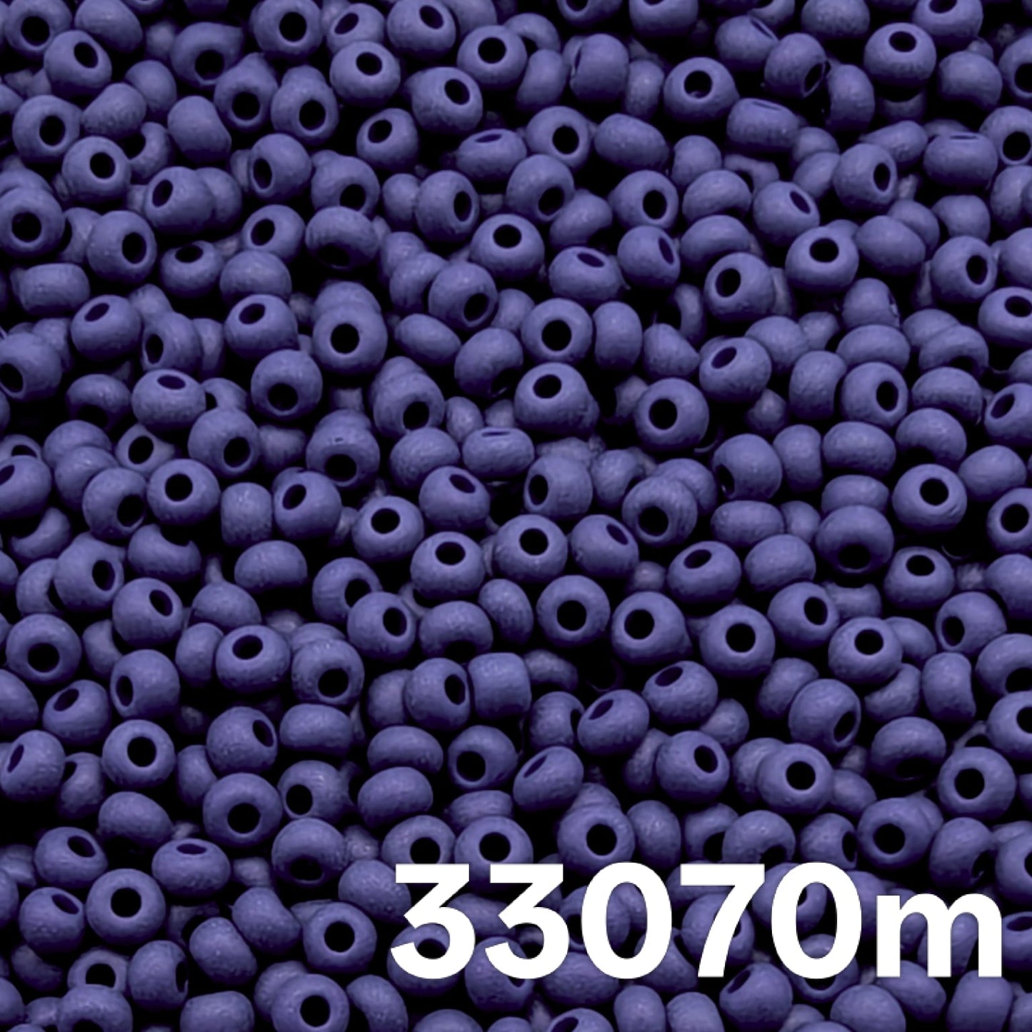 Preciosa Czech seed beads 10/0, Opaque Matt Navy 33070m — macro view