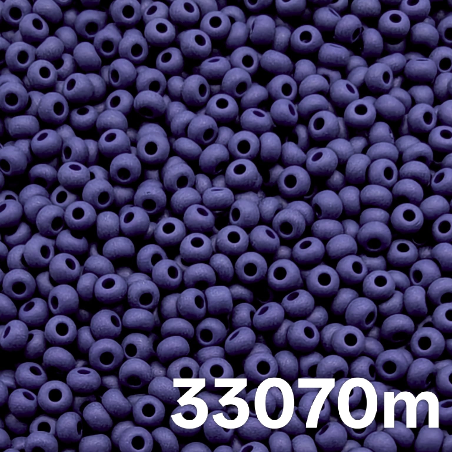 Preciosa Czech seed beads 10/0, Opaque Matt Navy 33070m — macro view