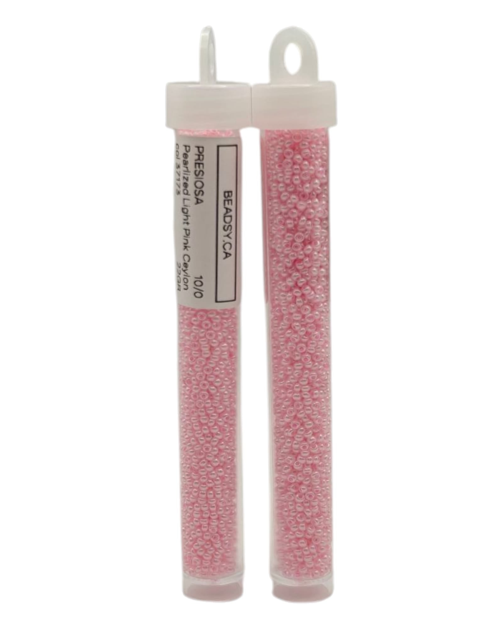 Preciosa Czech seed beads 10/0 Pearlized Light Pink Ceylon 37173 in tubes