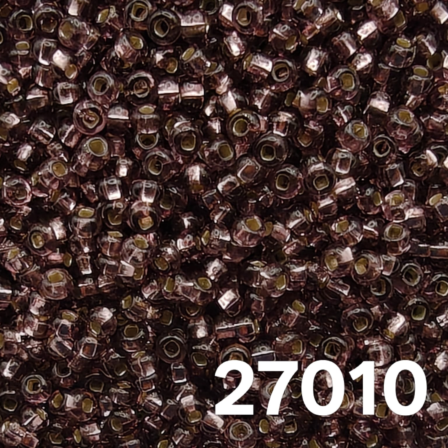 Preciosa Czech seed beads 10/0 Silverlined Light Amethyst 27010 close-up