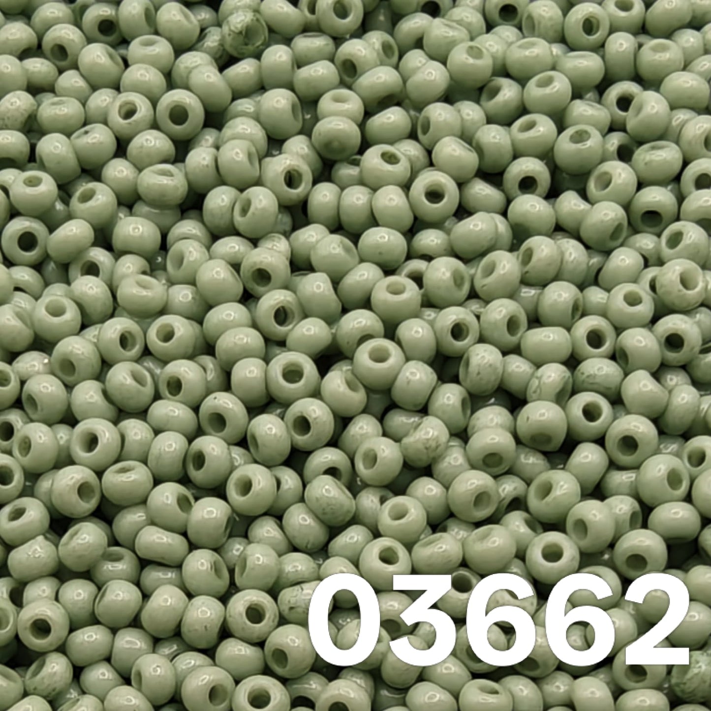 Preciosa Czech seed beads 10/0 Solgel Chalk Green 03662