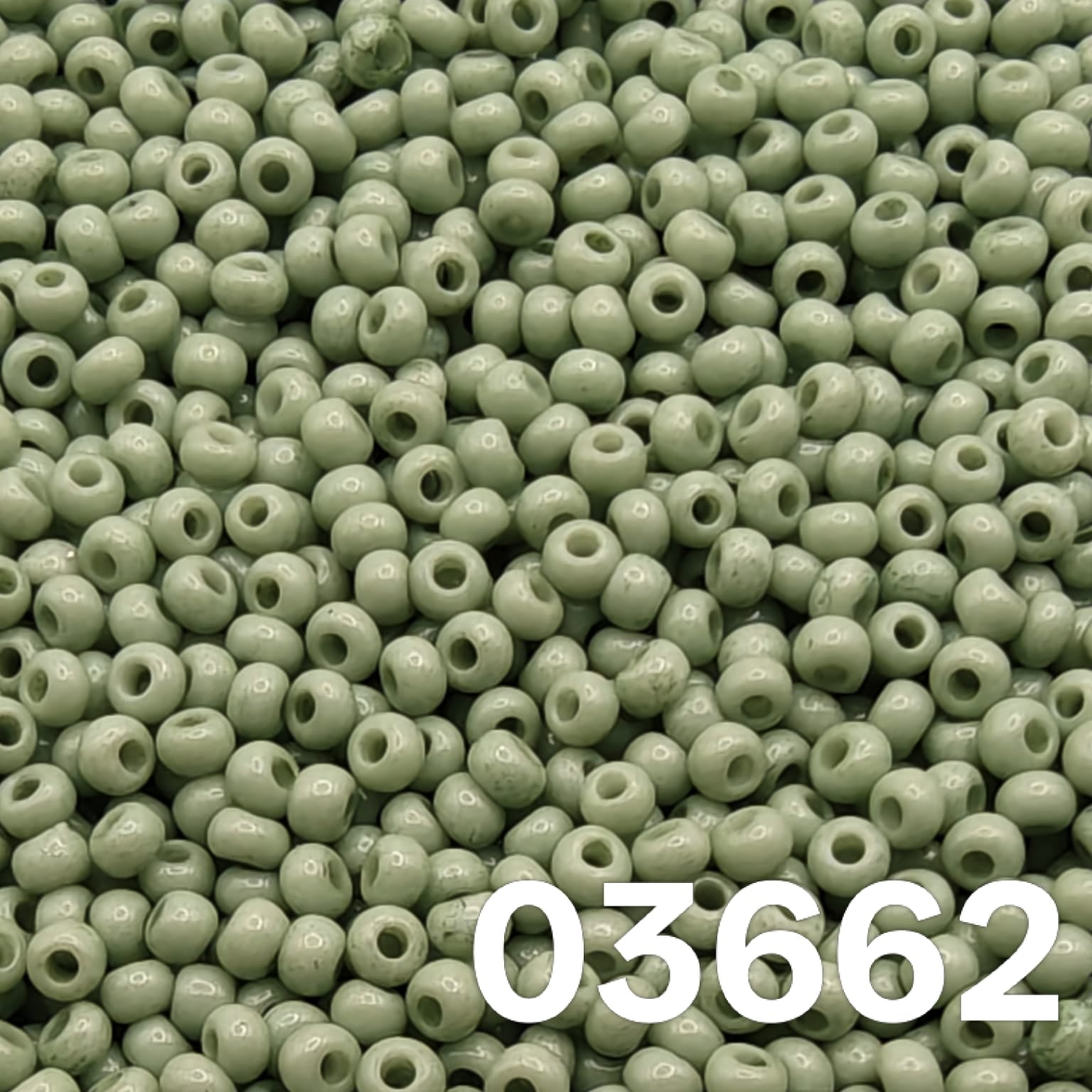Preciosa Czech seed beads 10/0 Solgel Chalk Green 03662