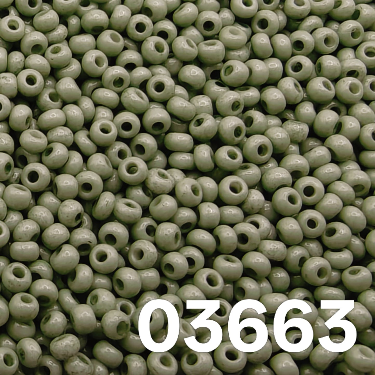 Preciosa Czech seed beads 10/0 Solgel Chalk Green 03663