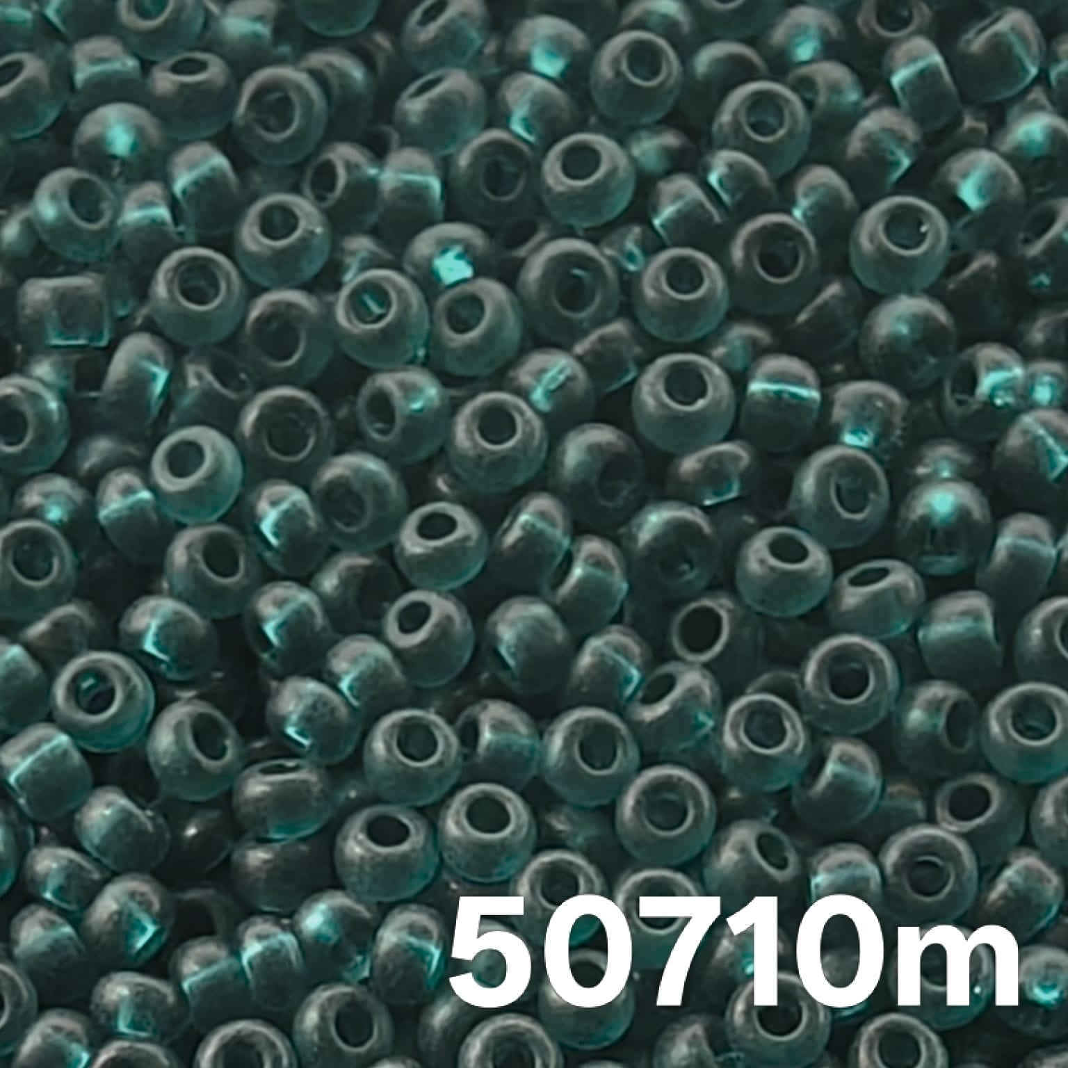 Preciosa Czech seed beads 10/0 Transparent Matte Teal Green 50710m